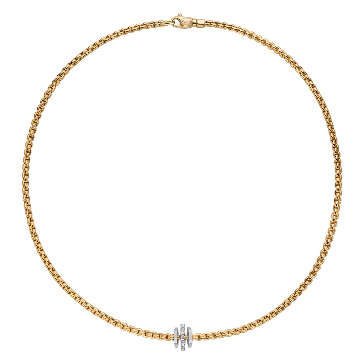 Eka 18ct Yellow Gold Necklace With Three Rondels