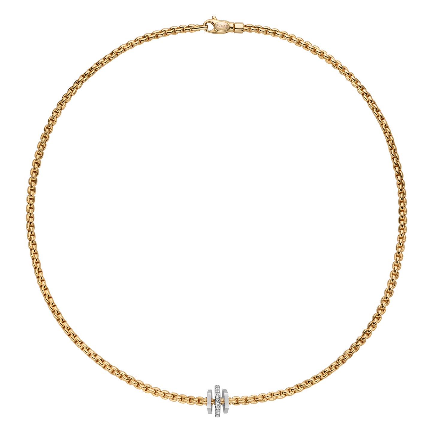 Eka 18ct Yellow Gold Necklace With Three Rondels