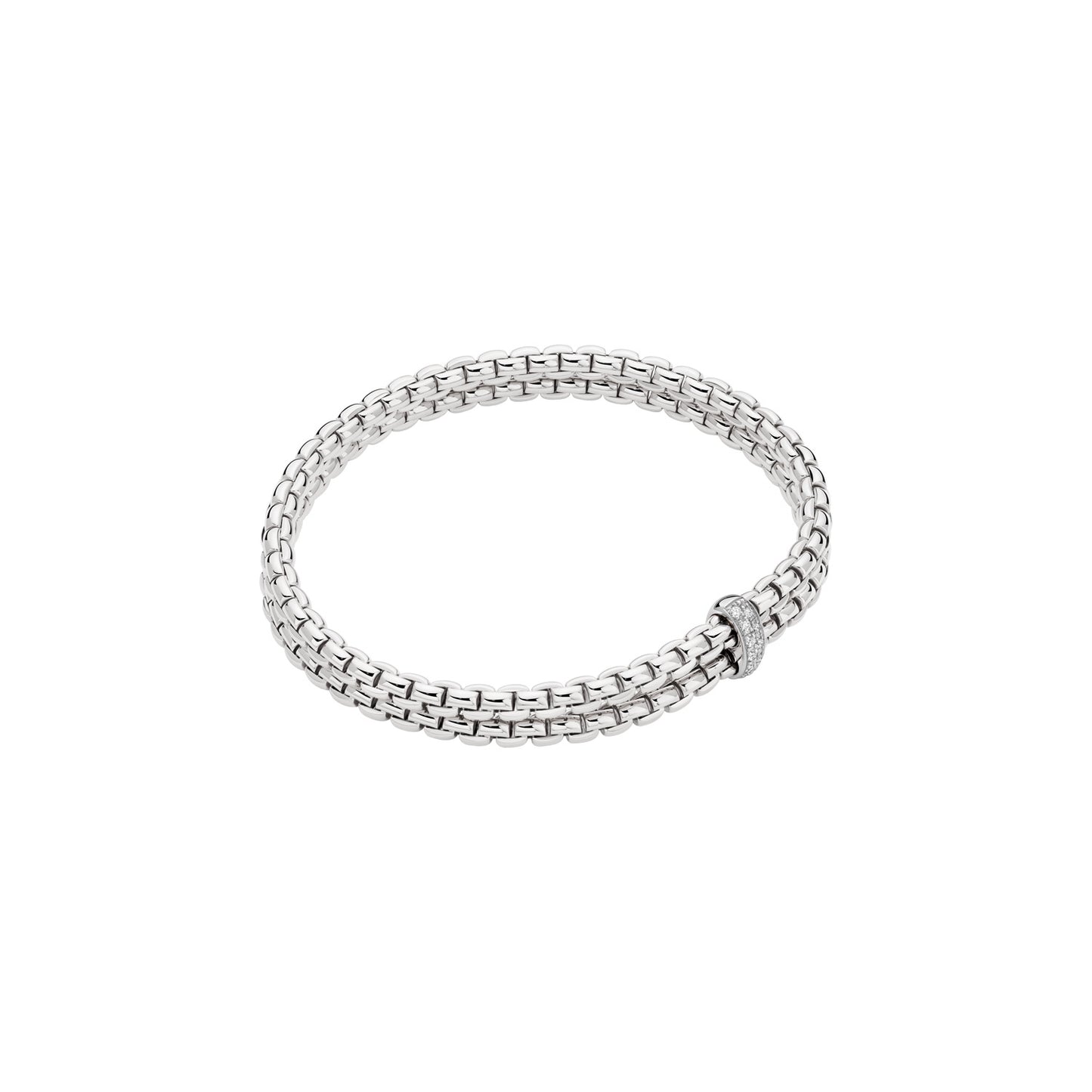 Eka Flex'it 18ct White Gold Double Bracelet With Diamonds