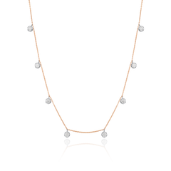 1.00ct Spectacle Set Diamond 18ct Rose Gold Necklace