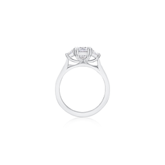 1.80cts Diamond Three Stone Platinum Ring