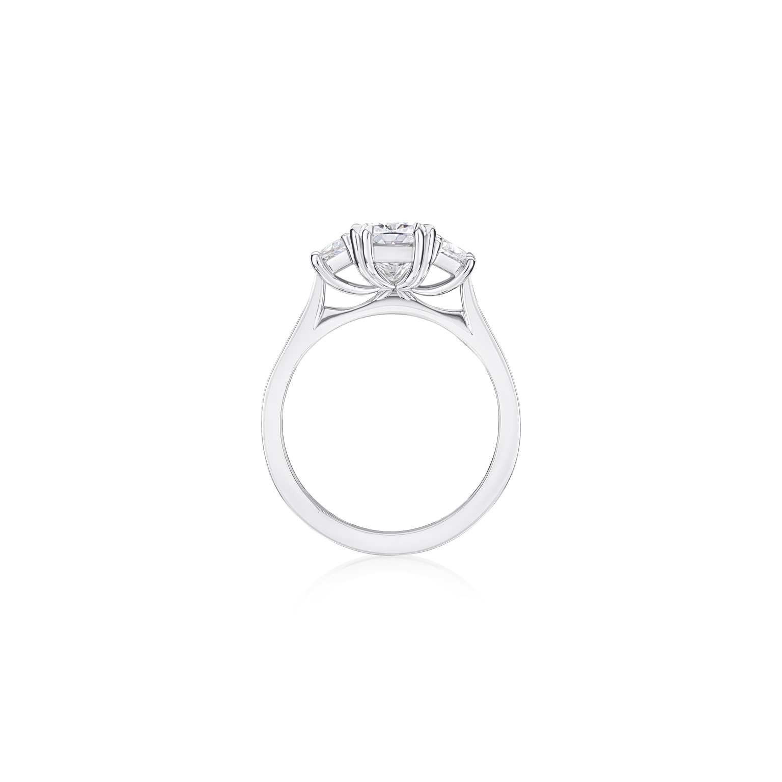 1.80cts Diamond Three Stone Platinum Ring