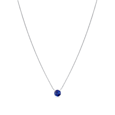 0.97ct Round Sapphire Pendant