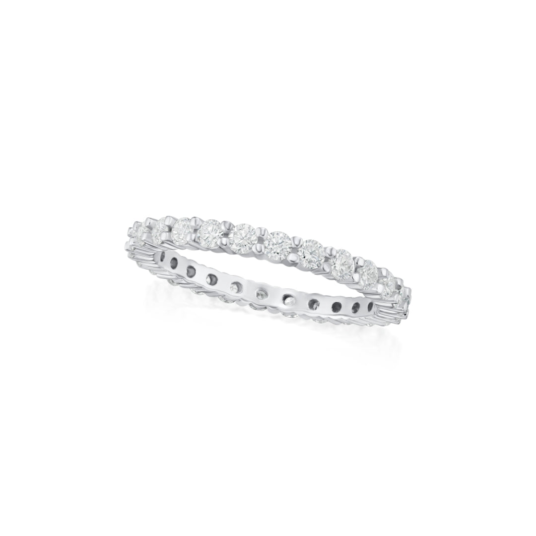 1.00ct Round Brilliant Cut Diamond Half Eternity Ring