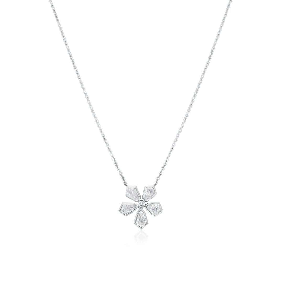 Diamond Set Flower Pendant