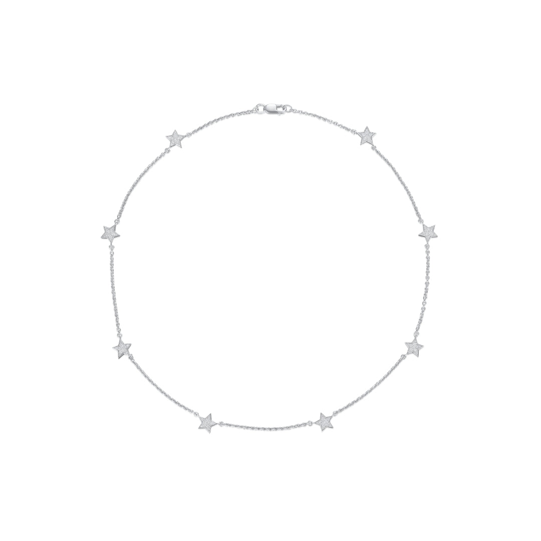 Diamond Set Star Necklet