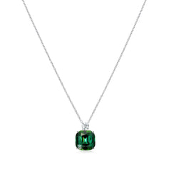 9.49cts Green Tourmaline and Diamond Pendant