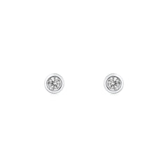 0.66ct Diamond-Set Rubover Stud Earrings