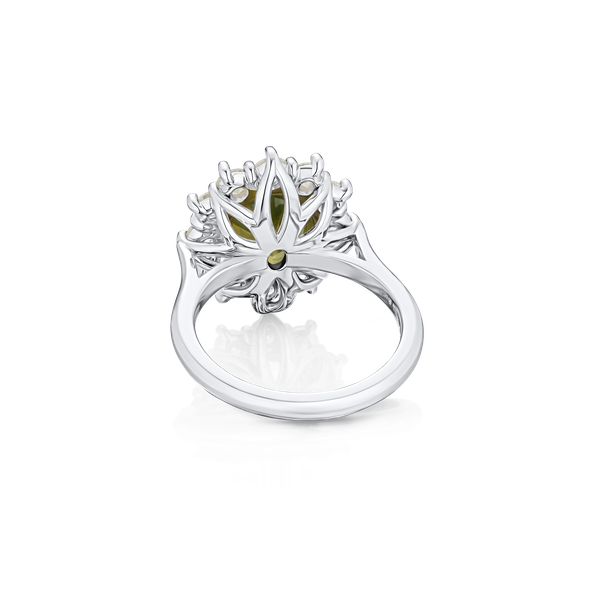 4.41cts Chrysoberyl and Diamond Ravello Cluster Ring