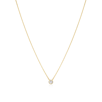 0.20ct Spectacle-Set 18ct Yellow Gold Pendant