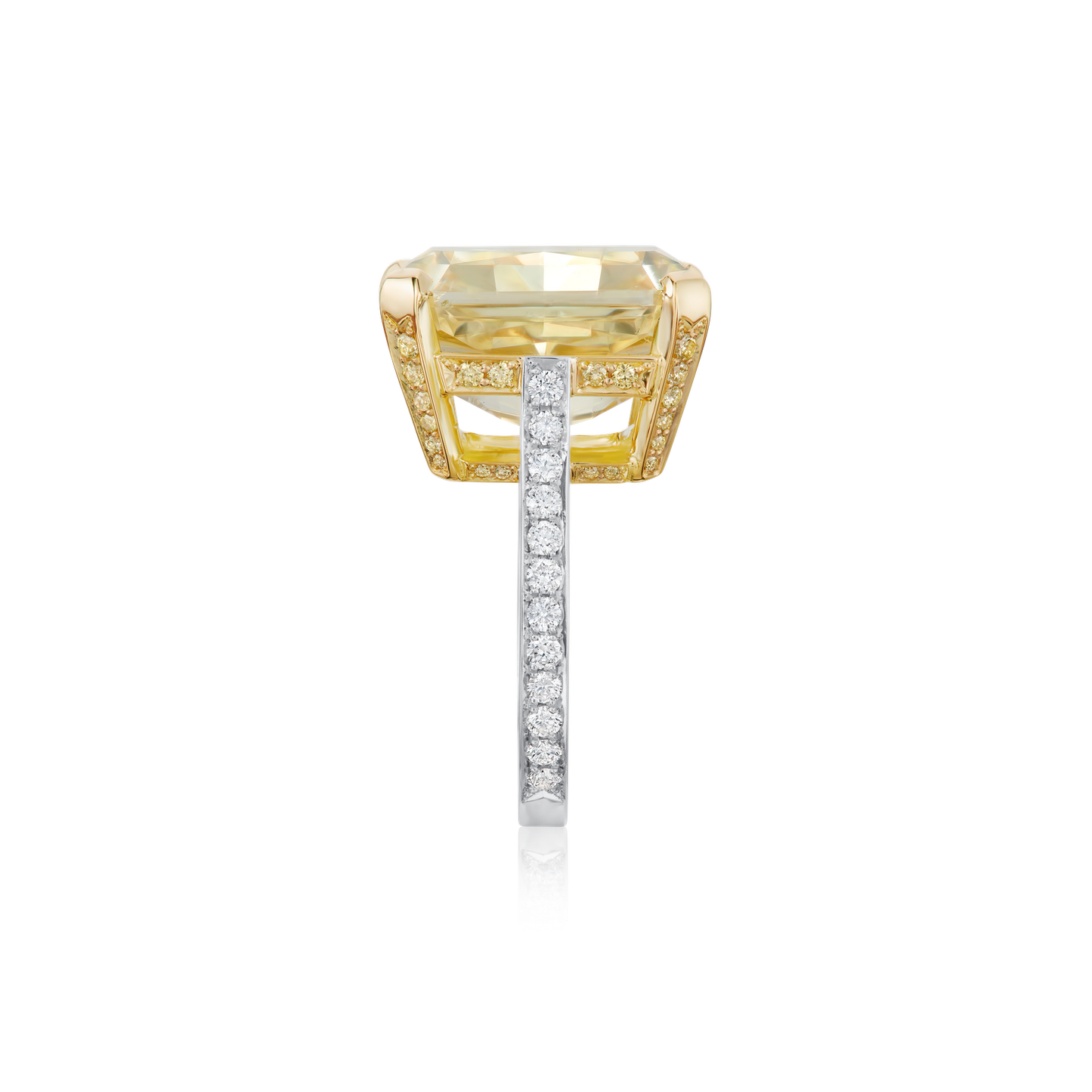 16.57cts Radiant-Cut Yellow Diamond Ring