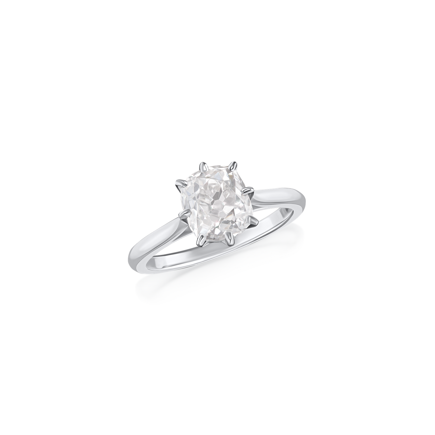 2.11cts Old-Cut Diamond Solitaire Ring