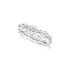 Nectar Collection Diamond Set Shaped Platinum Ring