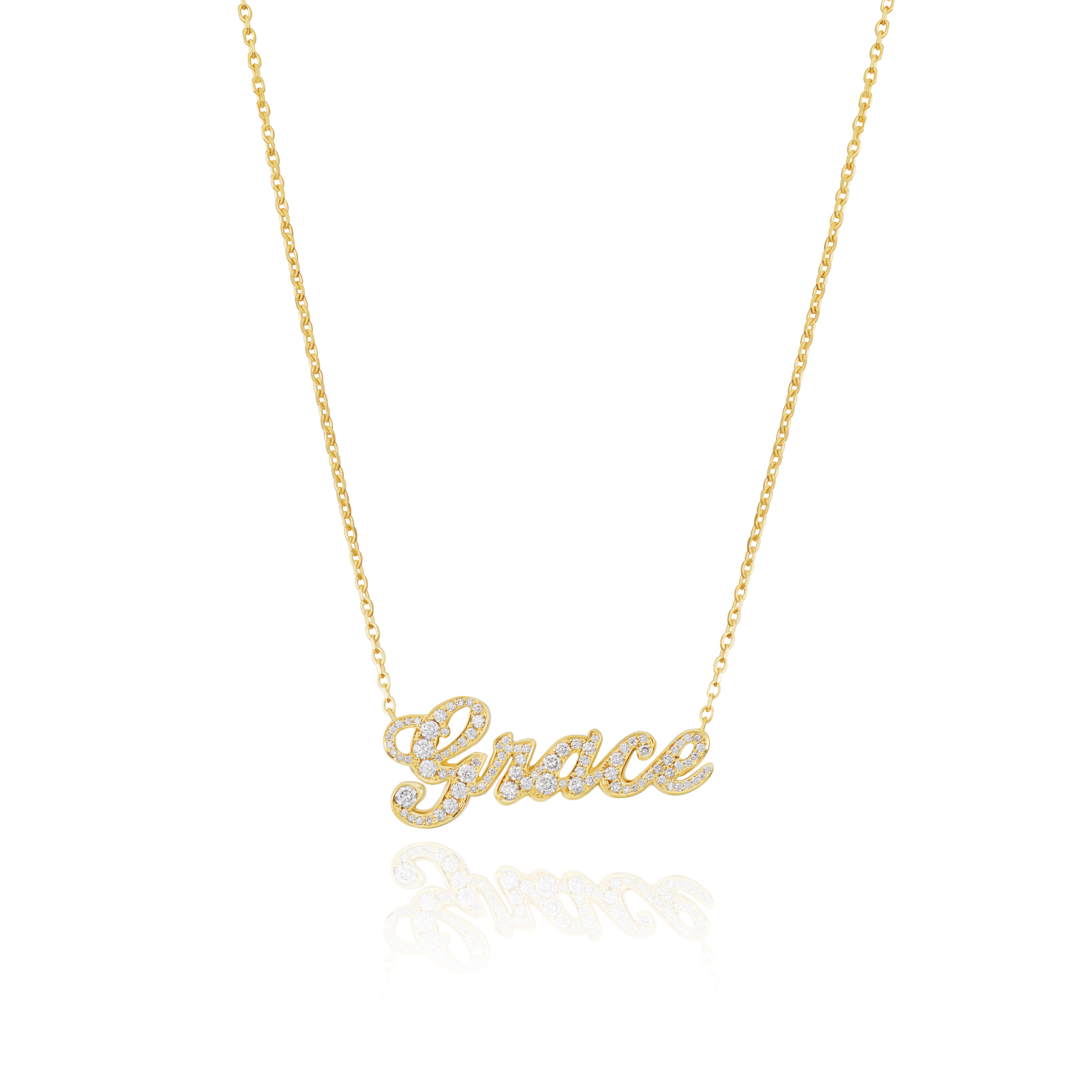 Grace 18ct Yellow Gold Diamond-Set Pendant
