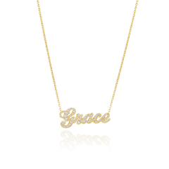 'Grace' Diamond Set 18ct Yellow Gold Pendant