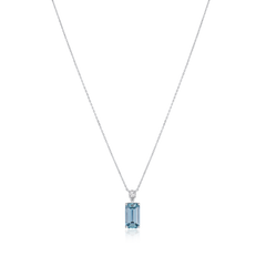1.80cts Aquamarine and Diamond Pendant