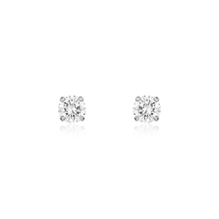 Round Brilliant-Cut Diamond Stud Earrings