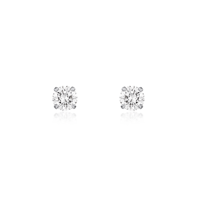 Round Brilliant-Cut Diamond Stud Earrings