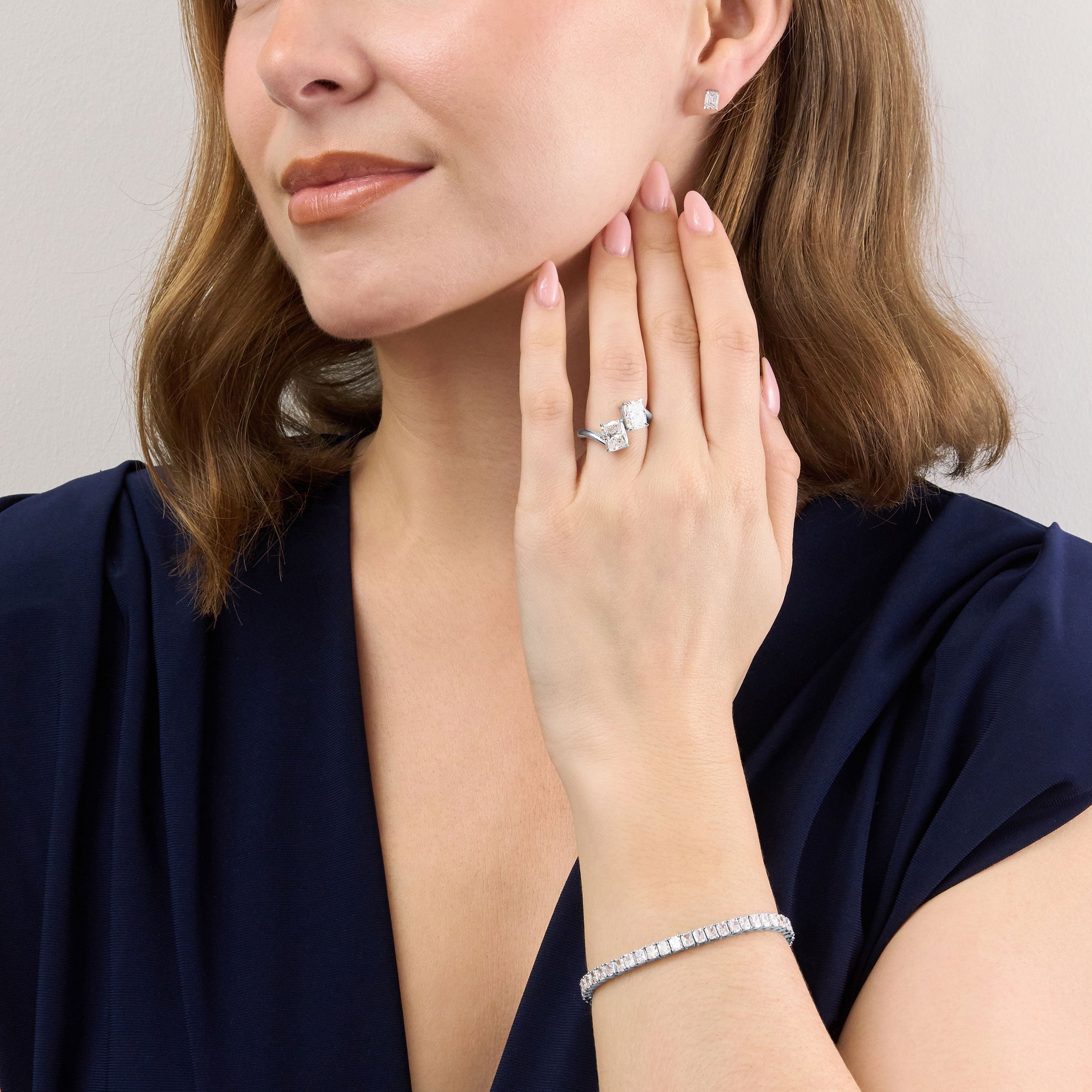 9.36ct Radiant Cut Diamond Line Bracelet