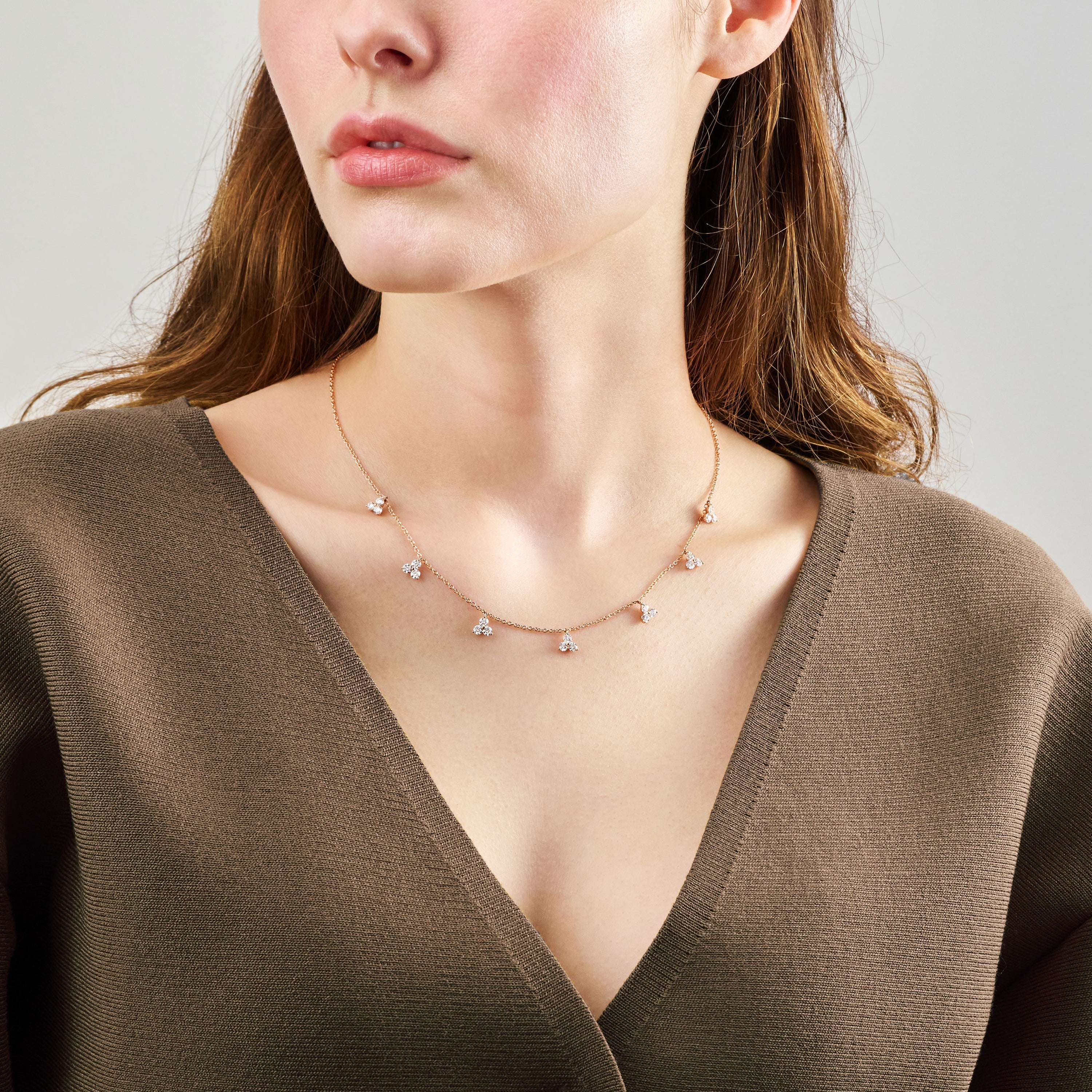 Trefoil Collection 1.84ct Diamond Drop Necklet