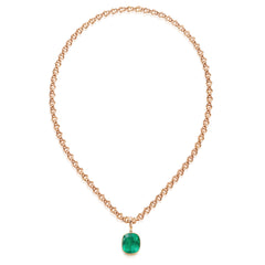 13.62cts Natural Colombian Emerald Rubover Pendant