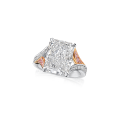 5.81cts Radiant-Cut Type IIa Diamond Ring