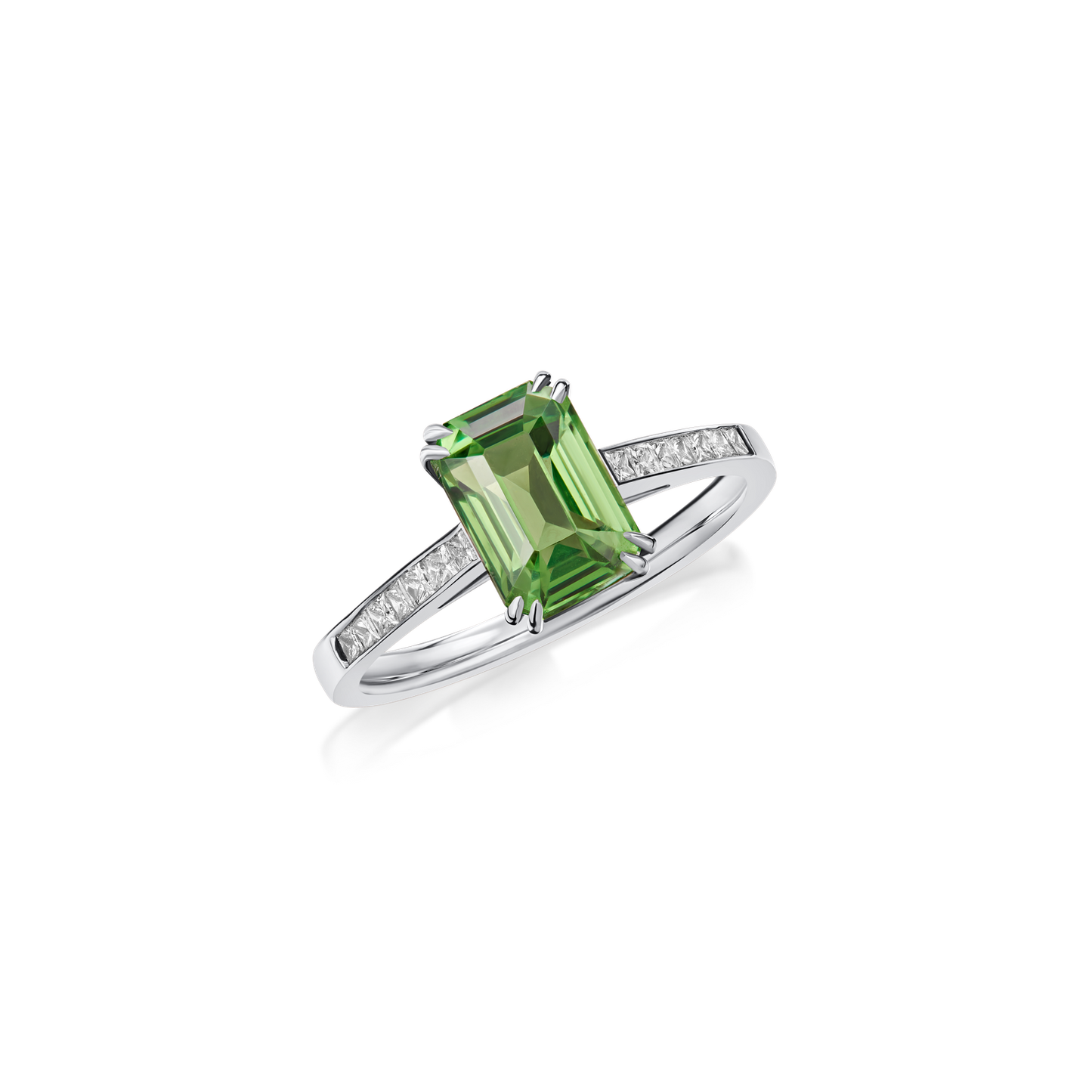 2.51cts Tsavorite and Diamond Ring