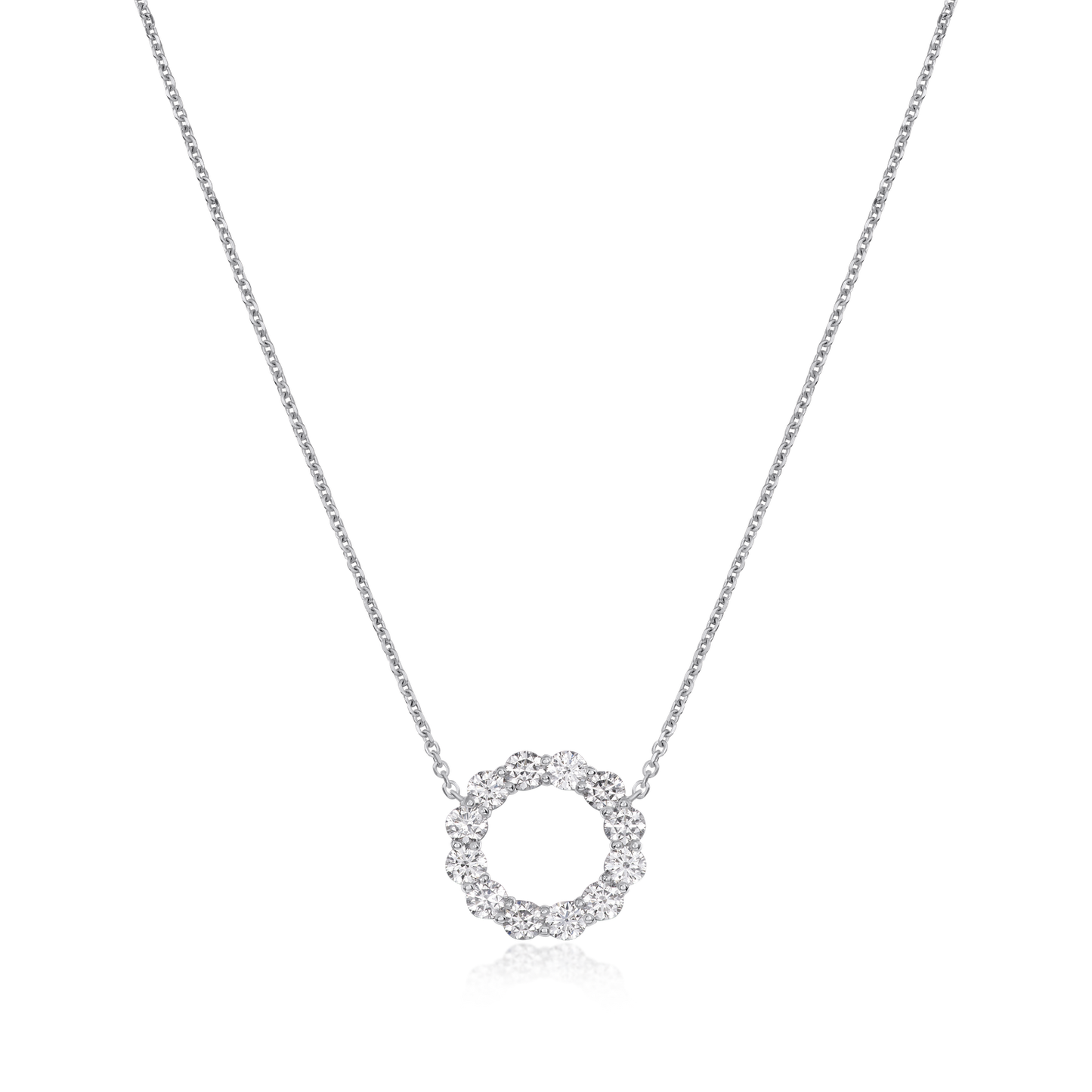 1.86cts Round Brilliant Cut Diamond Circle Pendant
