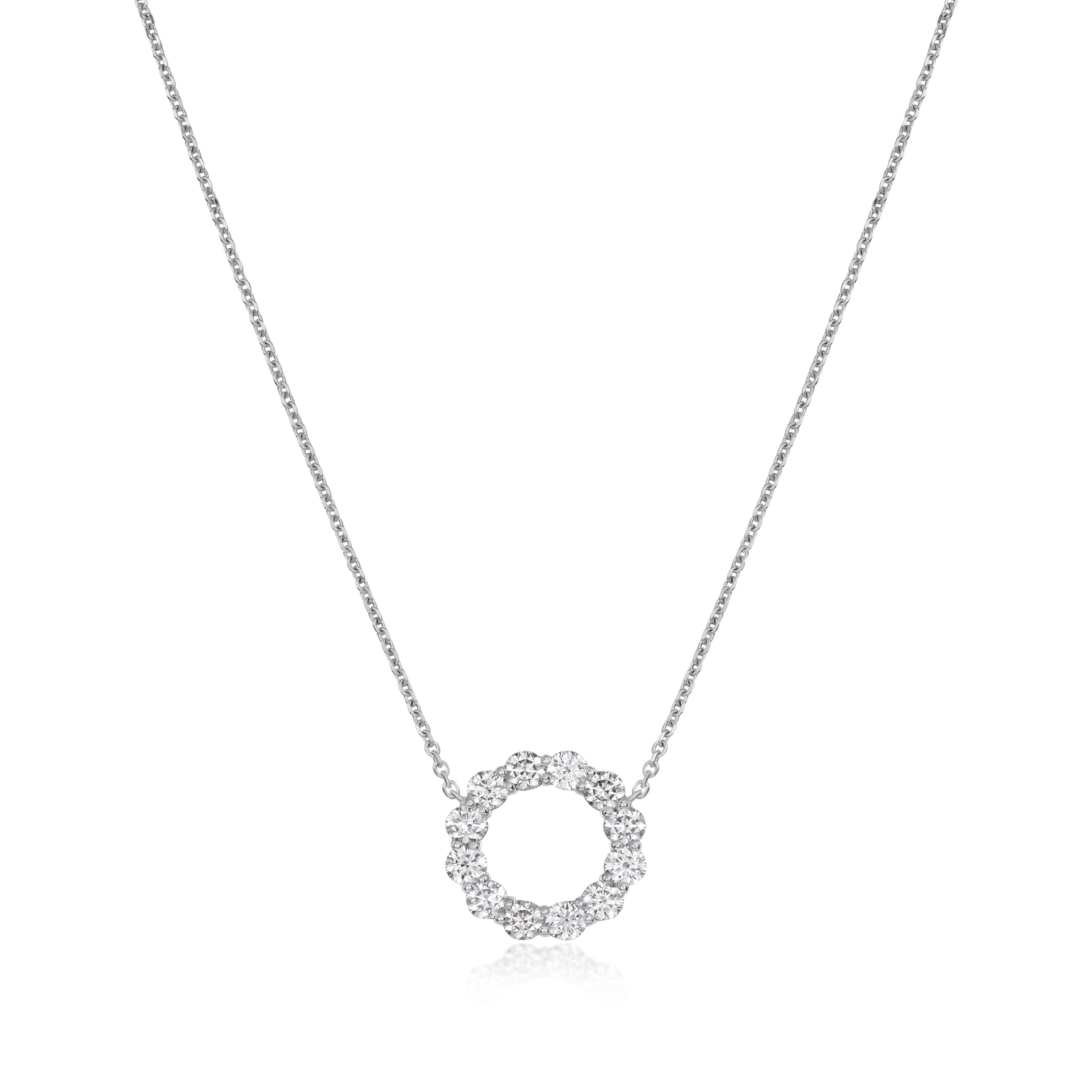 1.86cts Round Brilliant Cut Diamond Circle Pendant