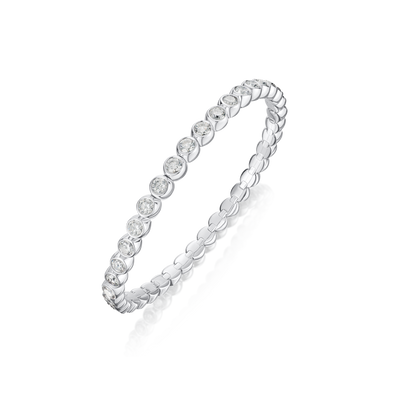 7.60cts Diamond Flexi Bangle in 18ct White Gold