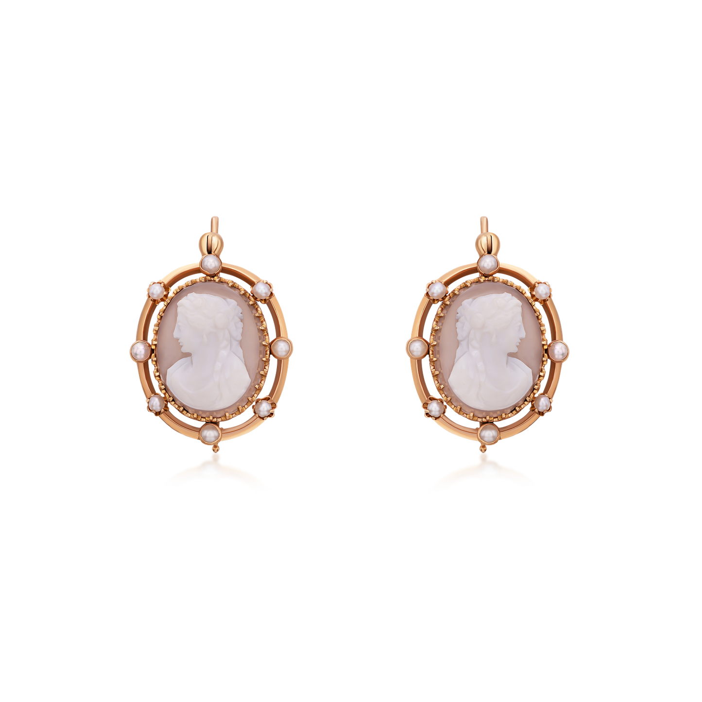 Cameo Pendant and Earrings Set