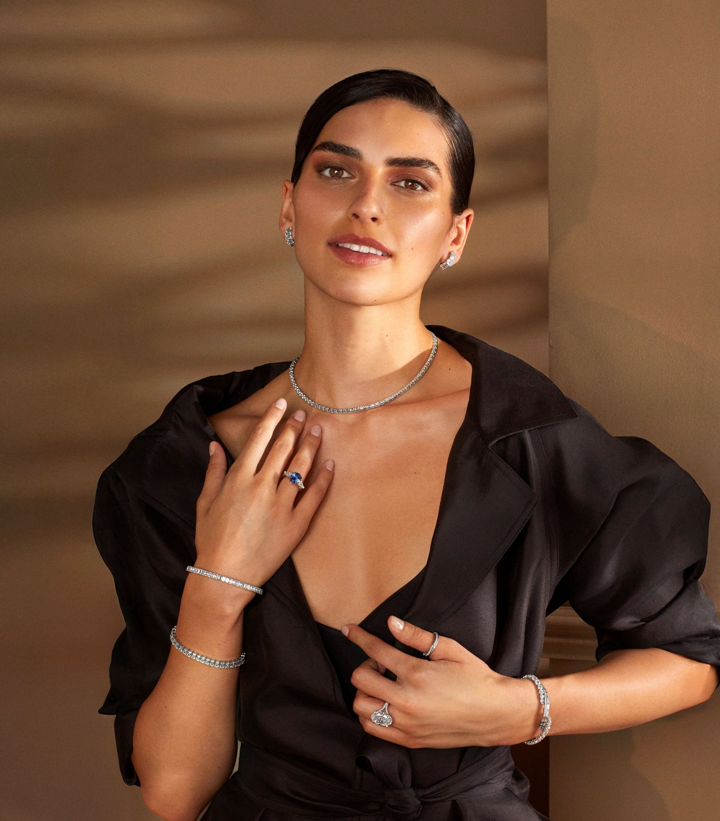 6.25ct Emerald Cut Diamond Set Earrings