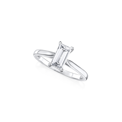 1.07cts Baguette-Cut Diamond Solitaire Ring