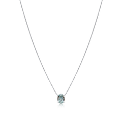 1.61cts Oval Shape Aquamarine Pendant