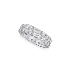 4.06cts Two Row Diamond Wave Ring