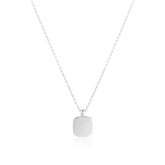 Platinum Small Cushion Pendant