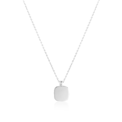 Platinum Small Cushion Pendant
