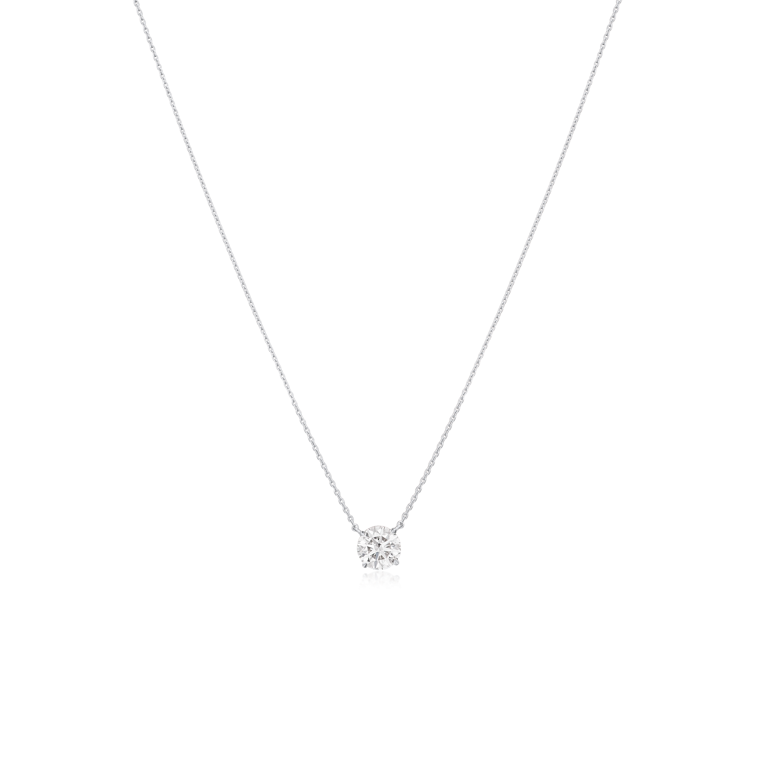 1.01cts Round Brilliant-Cut Diamond Pendant