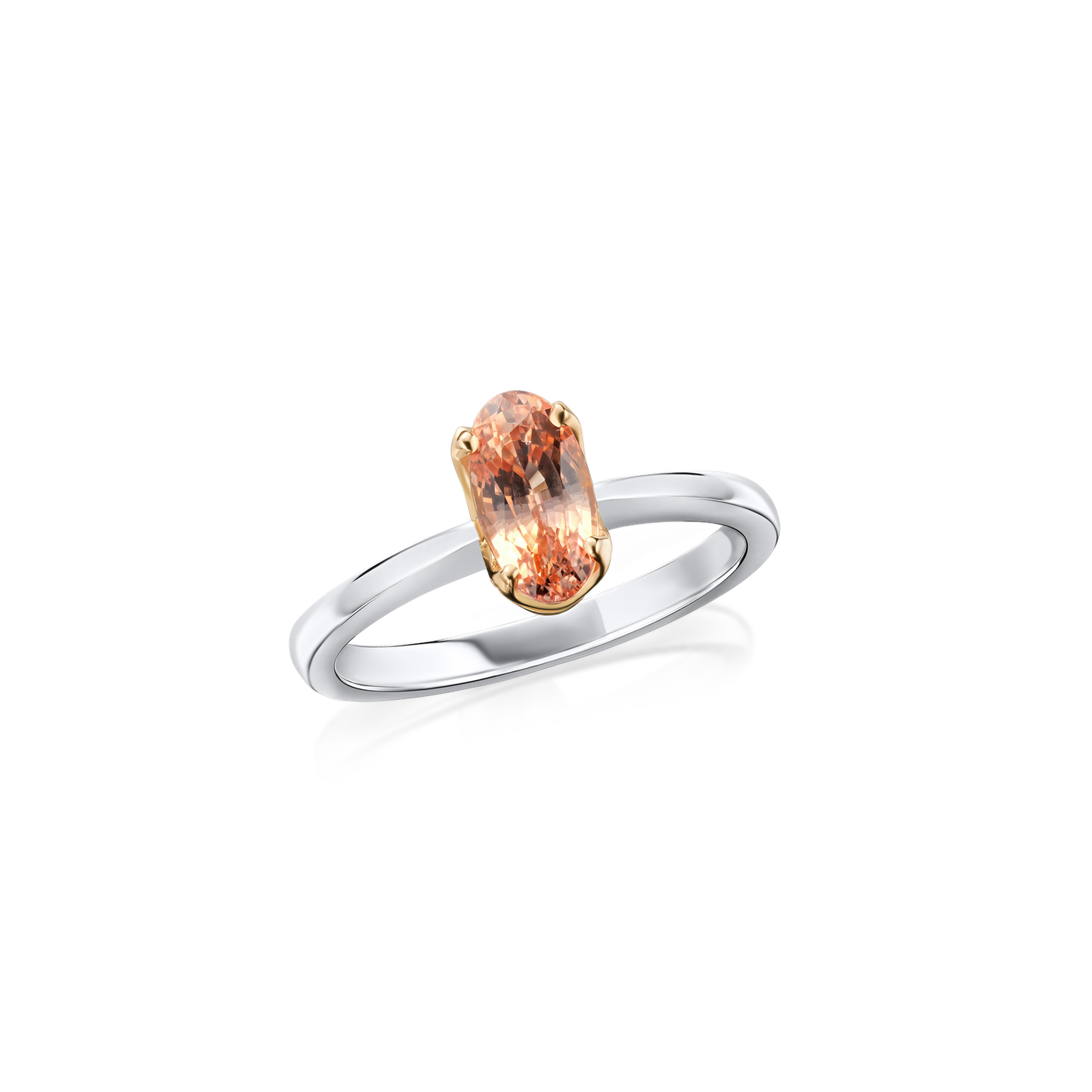 1.56cts Padparadscha Sapphire Solitaire Ring