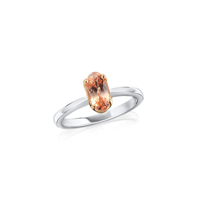 1.56cts Padparadscha Sapphire Solitaire Ring