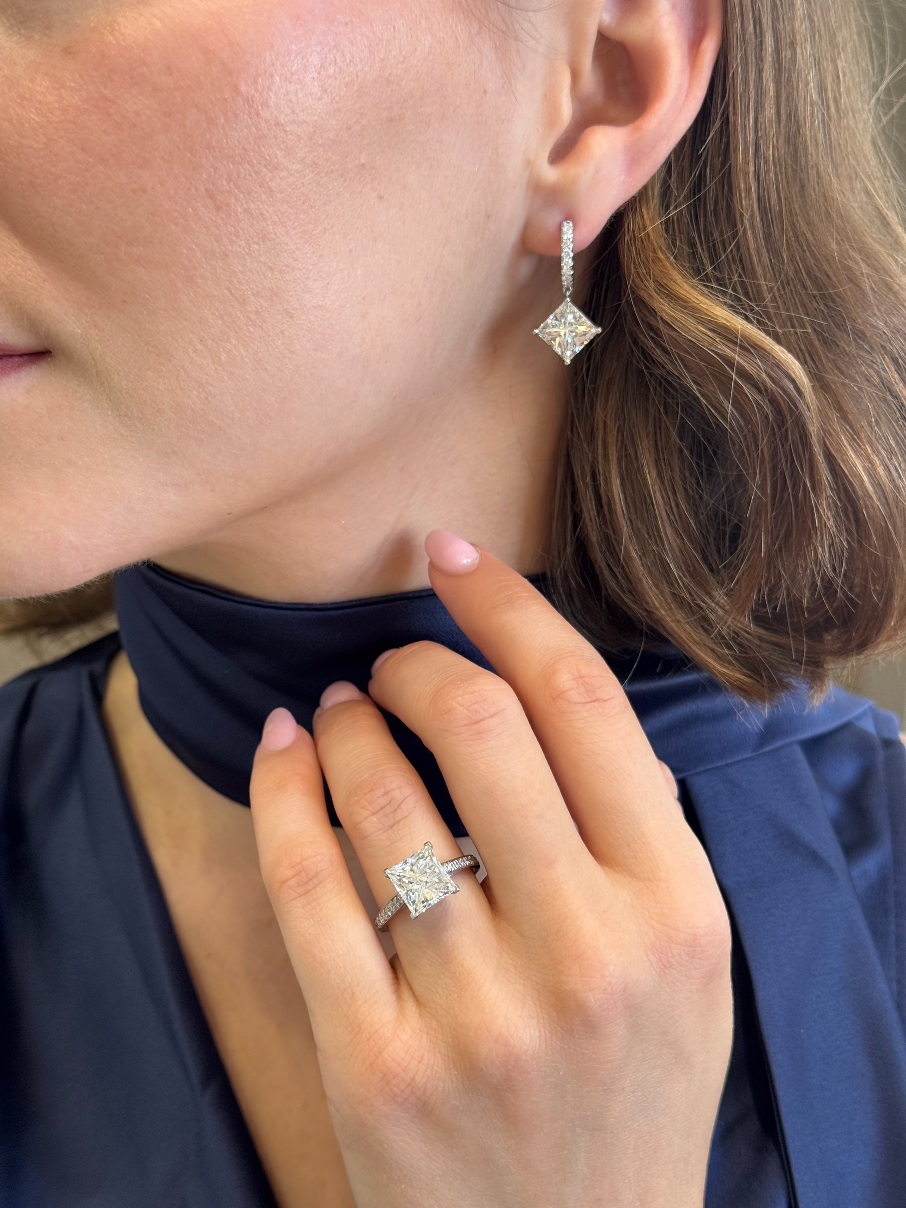 4.02ct Princess Cut Diamond Solitaire Ring