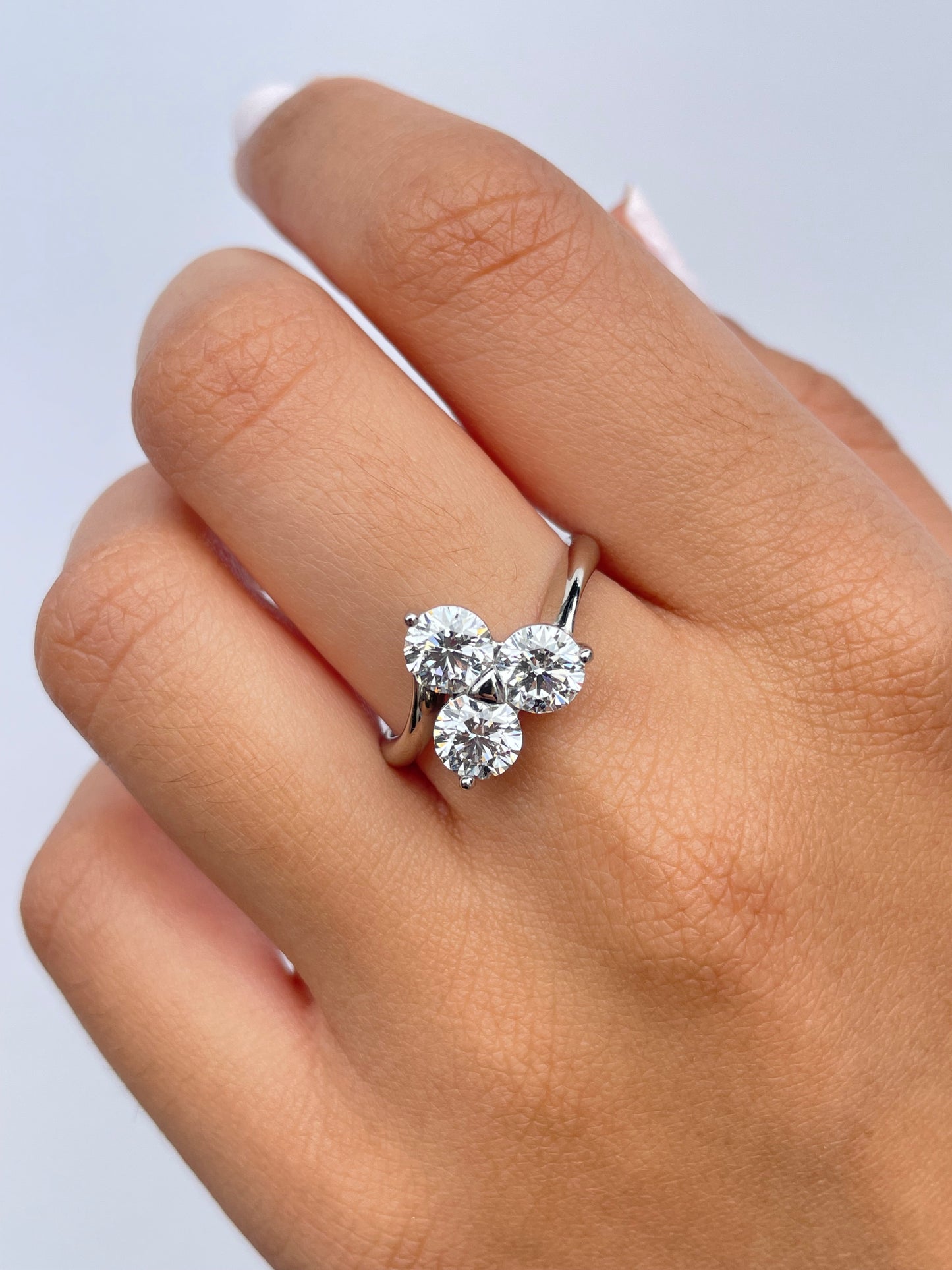 Trefoil Collection 2.16cts Diamond Platinum Ring