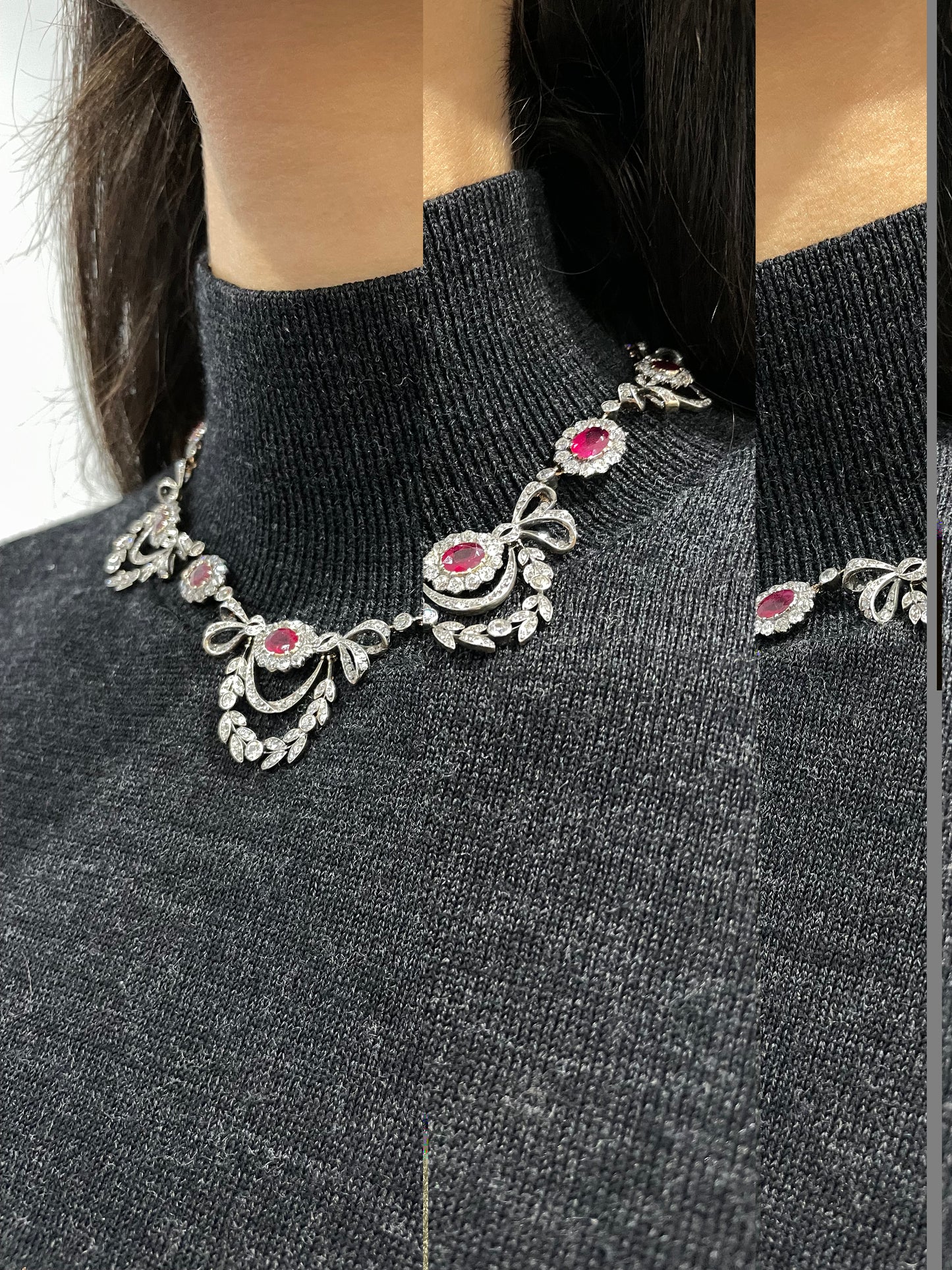 Ruby and Diamond Necklet