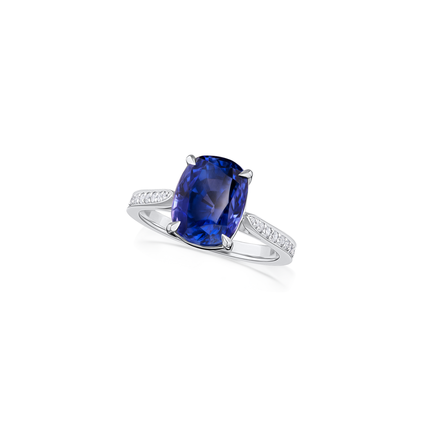 5.60cts Colour Change Sapphire and Diamond Ring