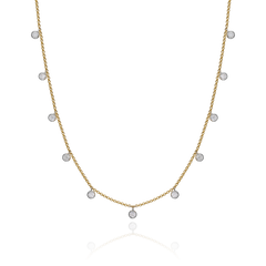1.00ct Spectacle Set Diamond 18ct Yellow Gold Necklace