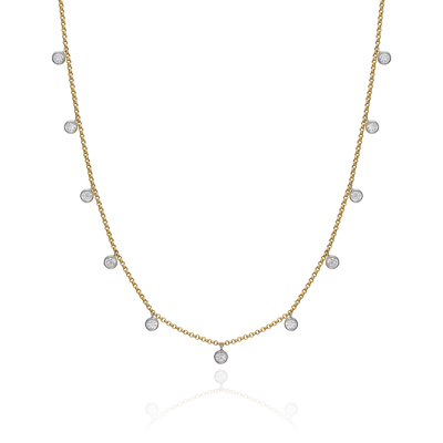 1.00ct Spectacle Set Diamond 18ct Yellow Gold Necklace