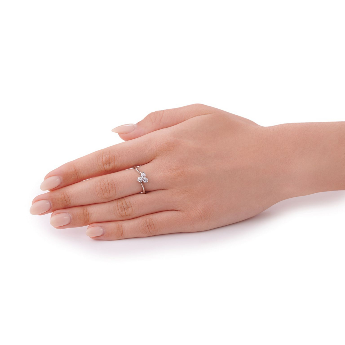 Trefoil Collection 0.47ct Diamond Platinum Ring