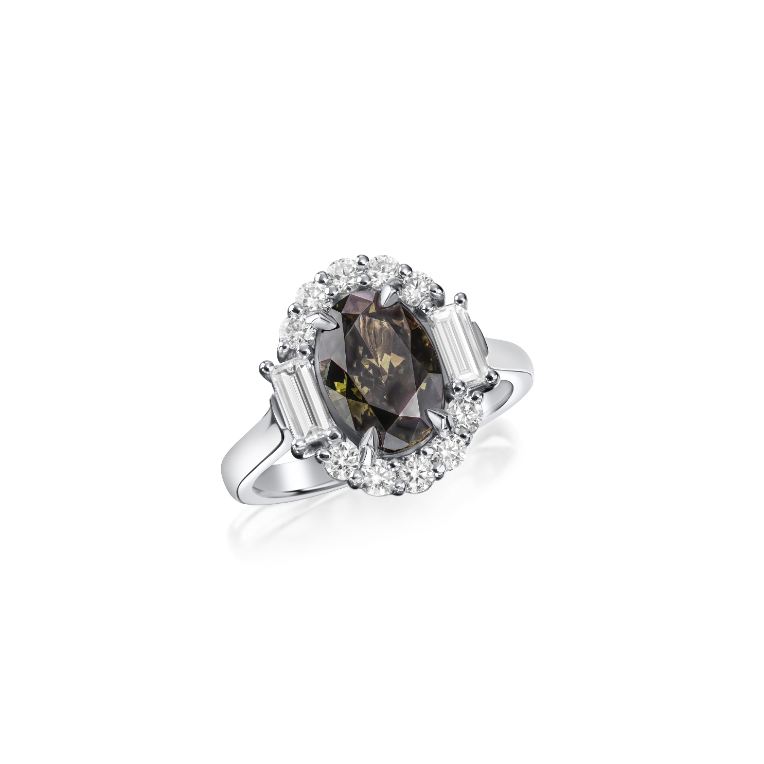 2.16cts Chameleon Diamond Cluster Ring