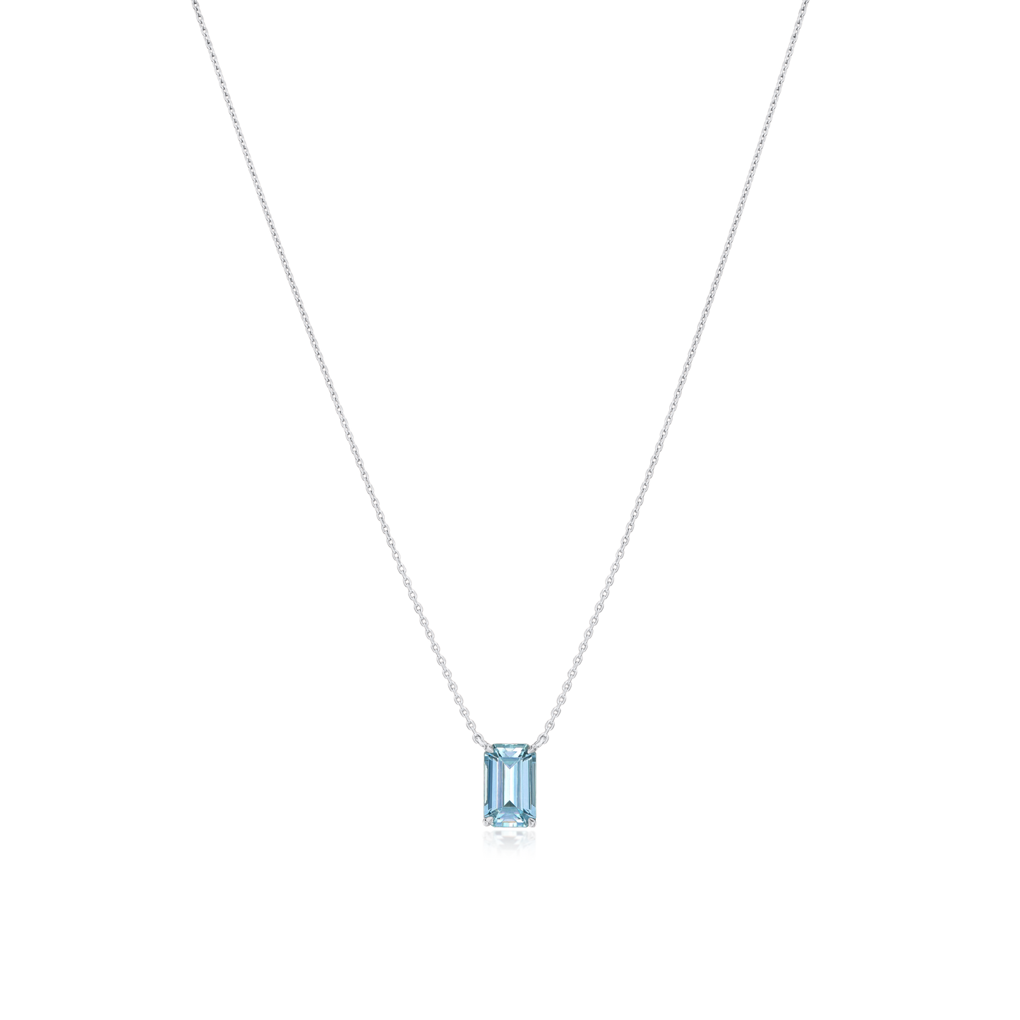 1.21cts Octagon Aquamarine Pendant