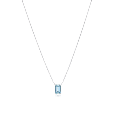 1.21cts Octagon Aquamarine Pendant